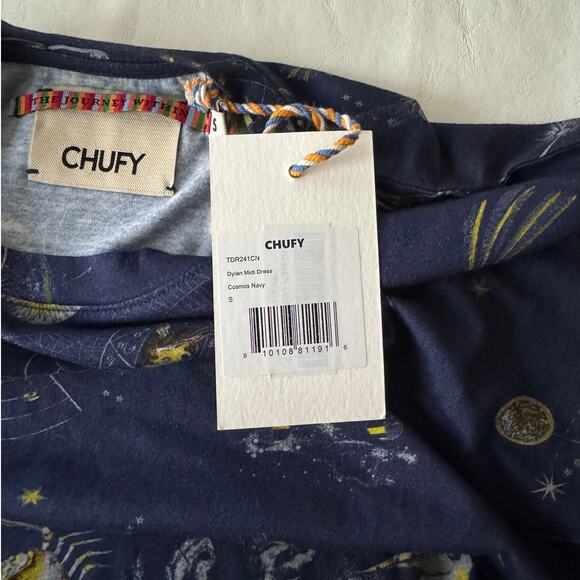 Chufy Dylan Midi Dress in Cosmos Navy Size S - Picture 8 of 12